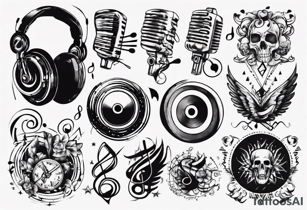 music sound tattoo idea