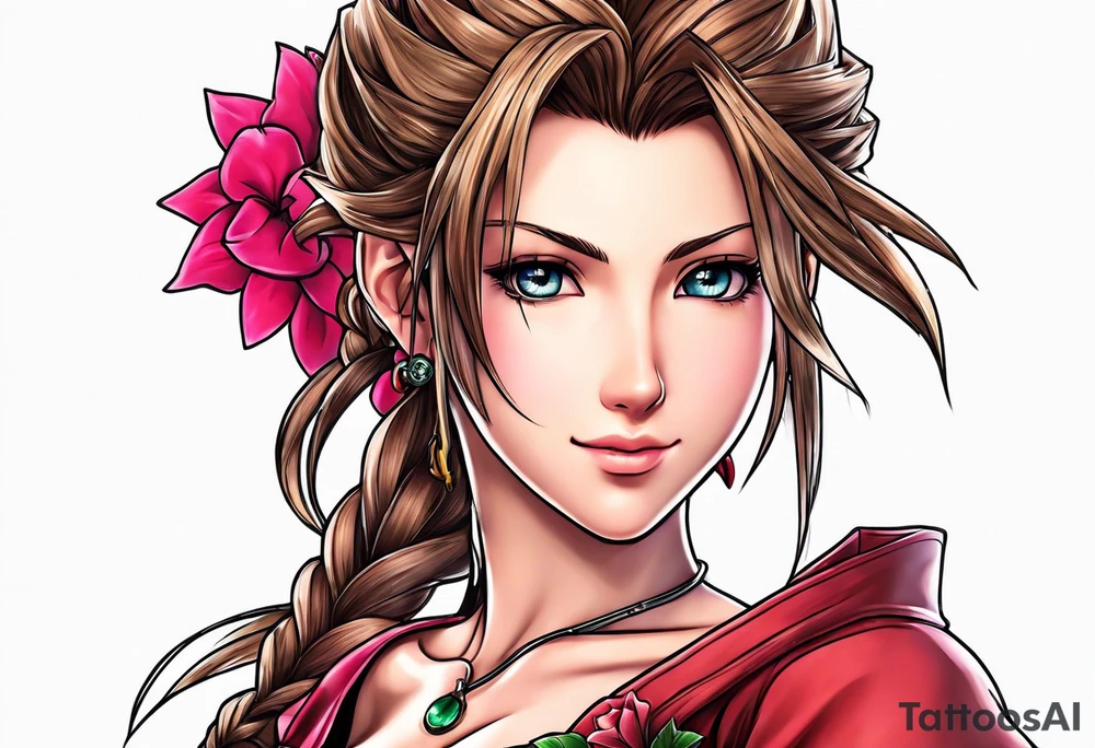 aerith Gainsborough final fantasy vii tattoo idea