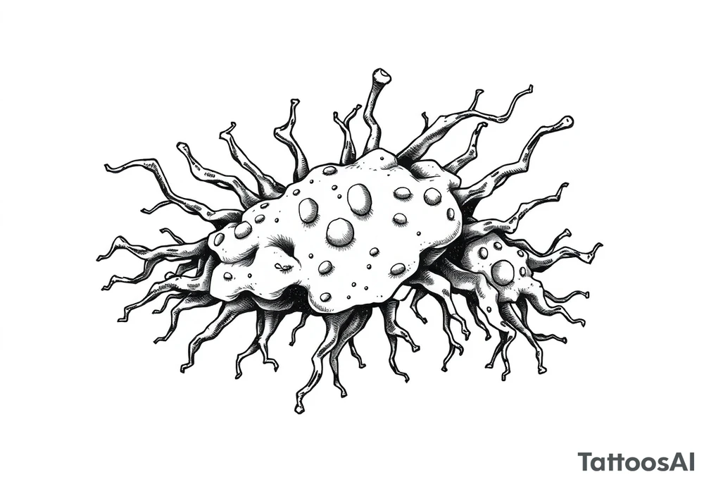 killing bacteria concept art tattoo idea