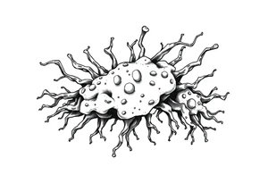 killing bacteria concept art tattoo idea