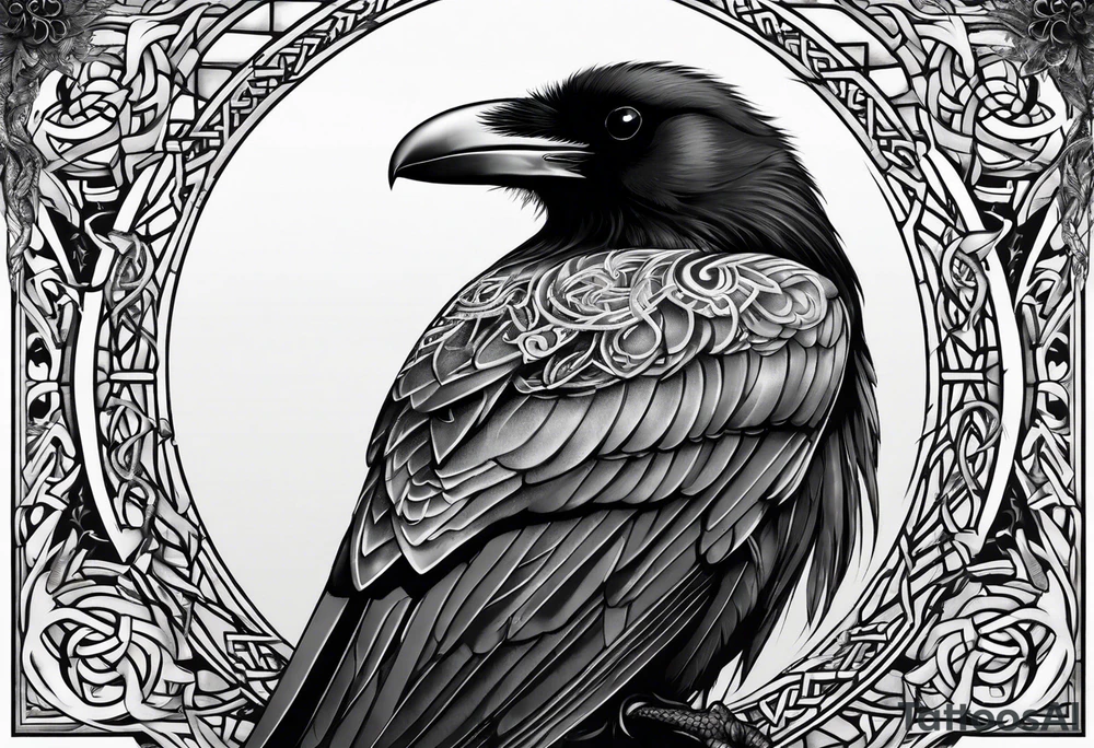 world tree with a raven and knotwork sleeve tattoo tattoo idea world tree with a raven and knotwork sleeve tattoo tattoo idea
