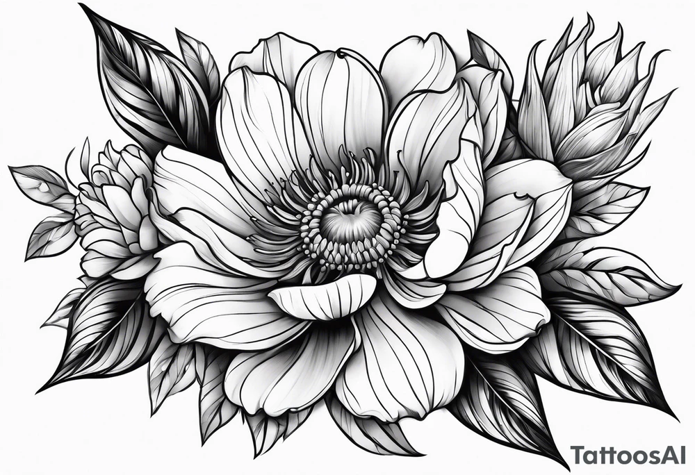 floral tattoo idea