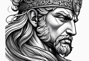 full left arm sleeve with greek mythology for men tattoo idea