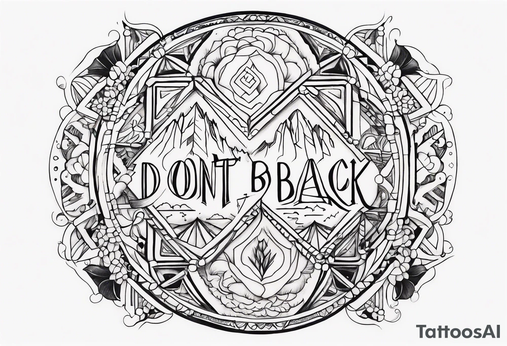 Write the words “Don’t look back” tattoo idea