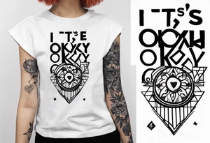 Phrase "It's okay not to be okay" on the arm below the forearm tattoo idea