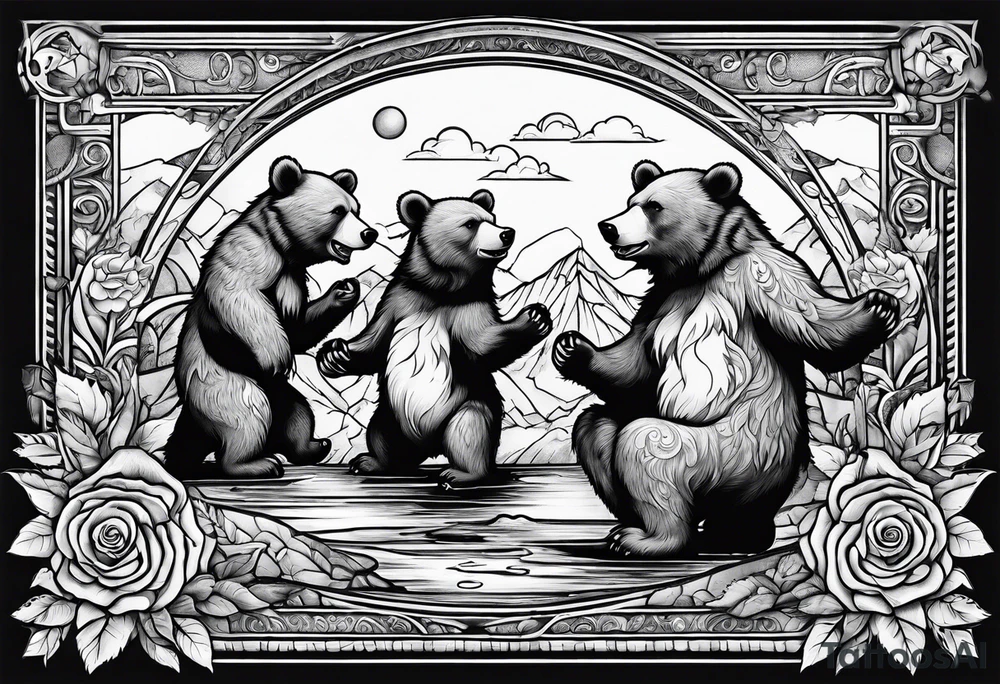 dancing bears, grateful dead tattoo idea