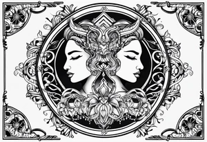 Gemini zodiac sign tattoo idea