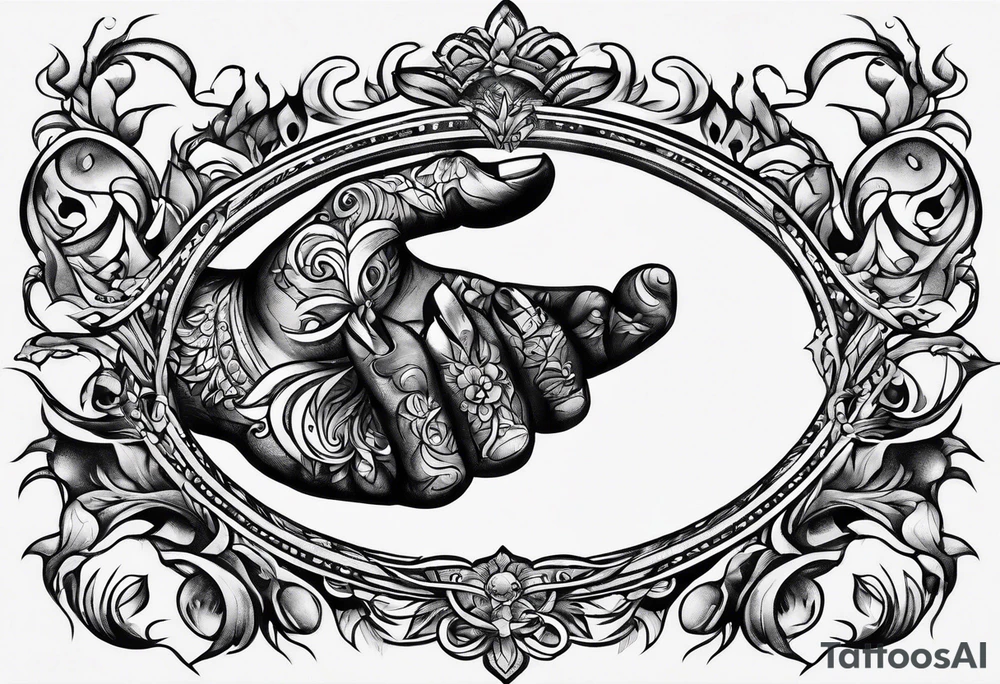 A hand holding fire tattoo idea