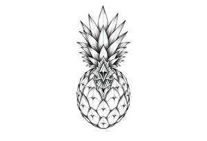 Pineapple Pubic crown diamond vagina and anus tattoo idea