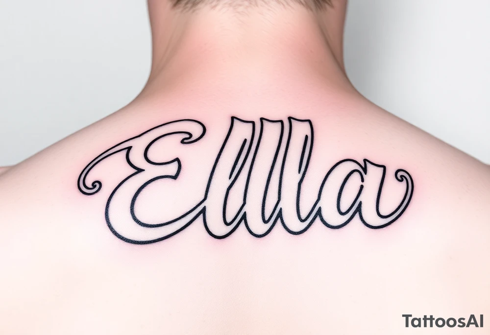 Ella text tattoo idea