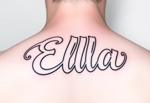 Ella text tattoo idea