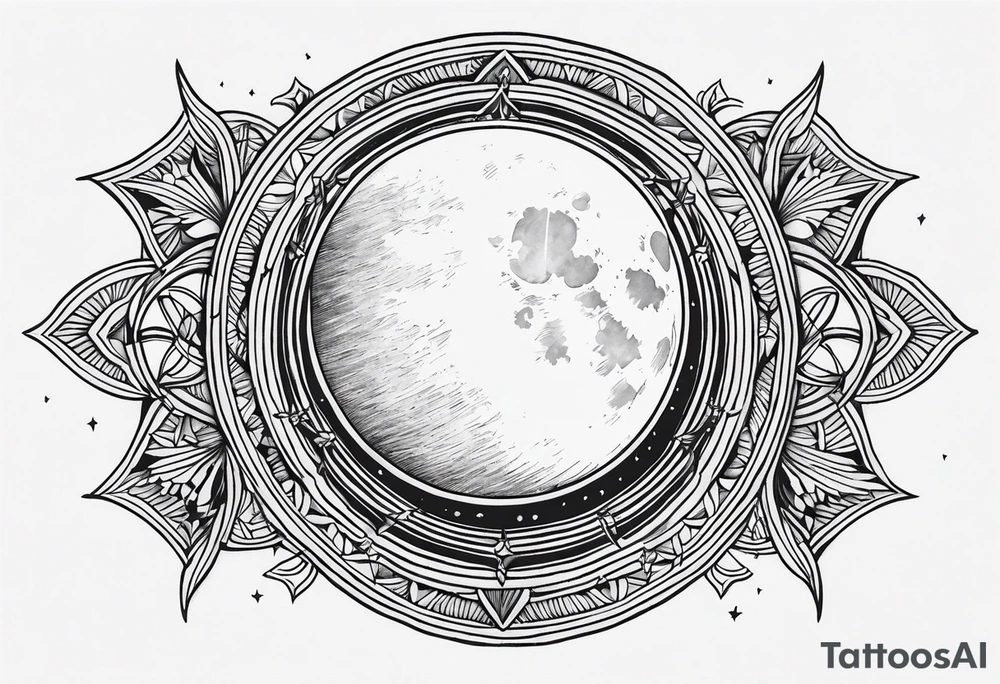 sacred moon tattoo idea