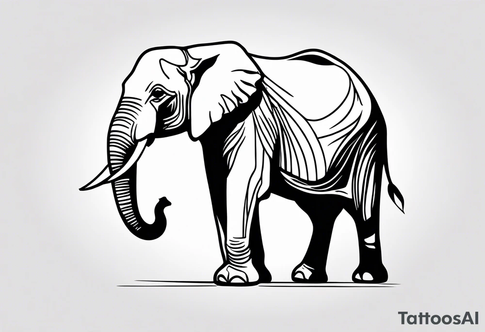 African elephant tattoo idea