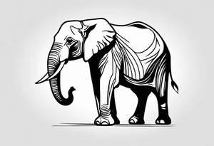 African elephant tattoo idea