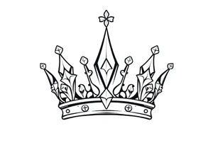 Crown diamonds tattoo idea
