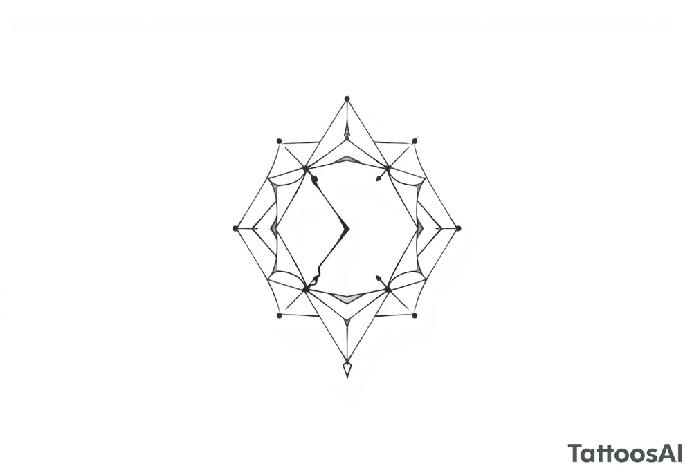 End falling apart hexagonal geometric pattern tattoo idea