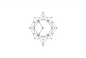 End falling apart hexagonal geometric pattern tattoo idea