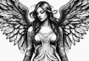 faceless angel tattoo idea