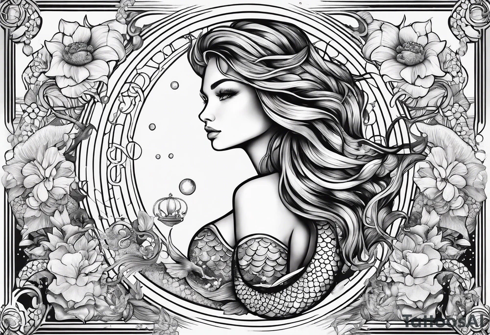 Zodiac Mermaid tattoo idea