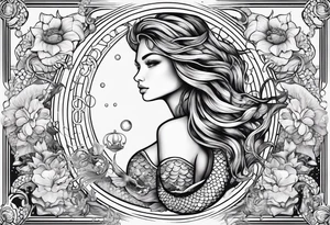 Zodiac Mermaid tattoo idea