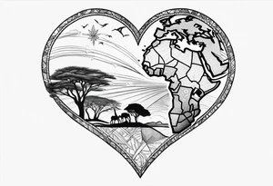 african continent symbol tattoo idea