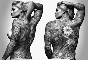 Human anatomy from the back tattoo idea