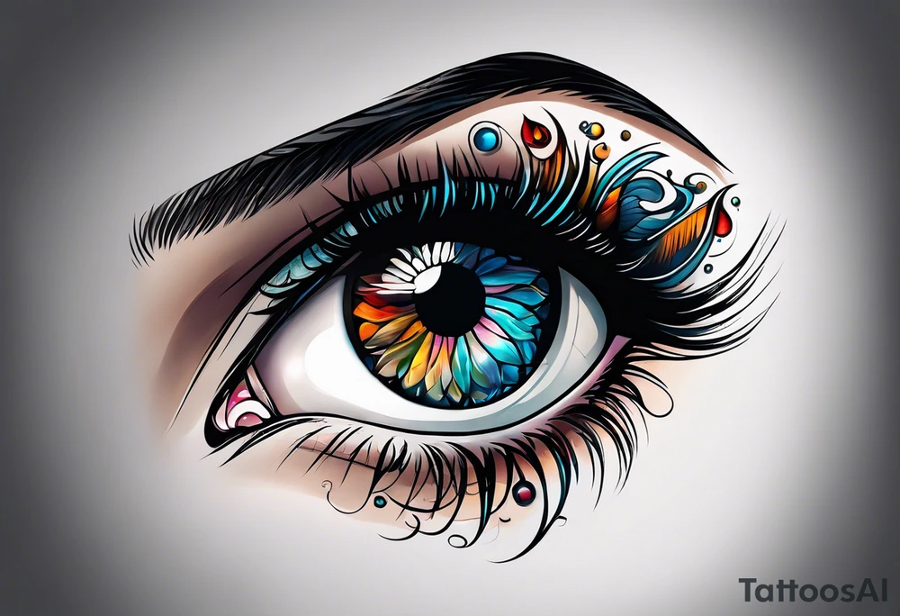 Open eye tattoo idea
