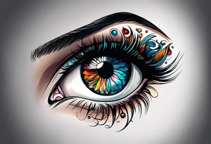 Open eye tattoo idea