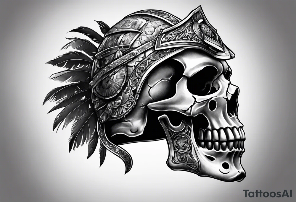gladiator skull tattoo idea