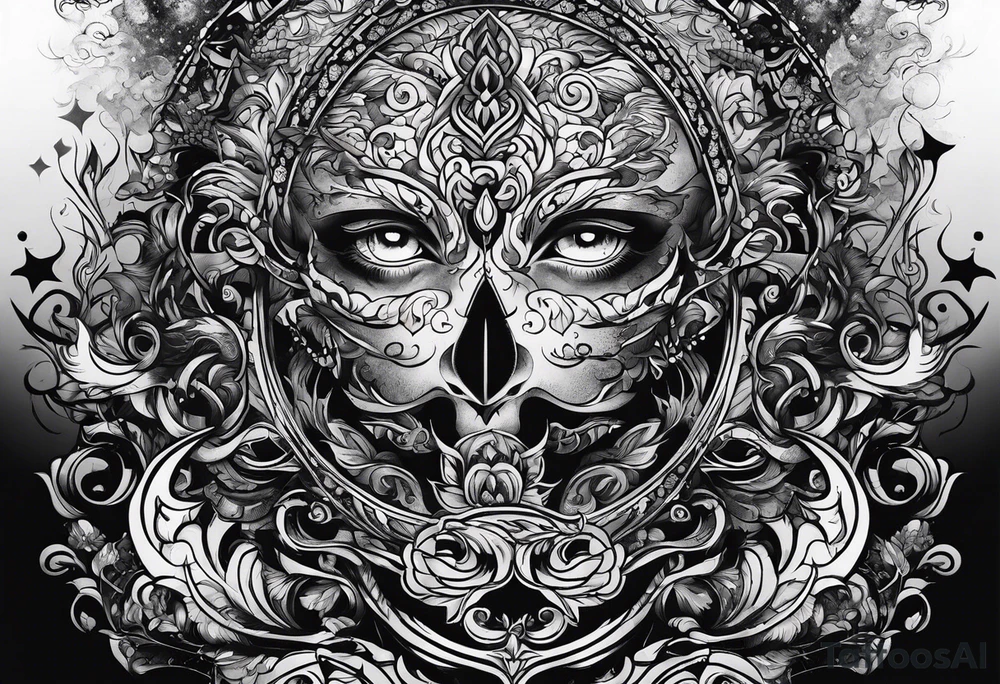 dark shadow rising up from the dead tattoo idea