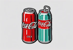 American traditional tattoo of Coca Cola can tattoo idea