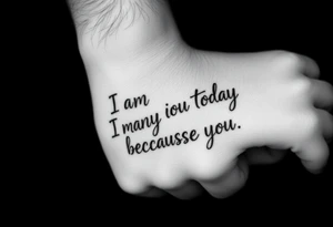 i am the man i am today because of you tattoo idea
