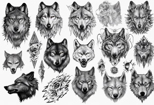 Wolf sleeve tattoo idea