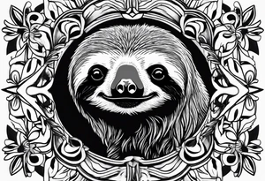sloths funny tattoo idea