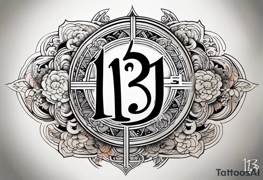 number "13" tattoo idea