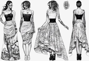 wind skirt on manequinn tattoo idea