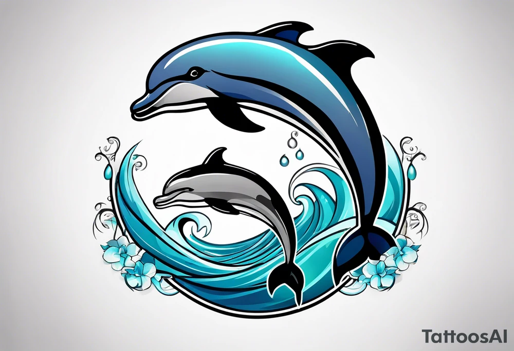 dolphin logo tattoo idea