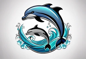 dolphin logo tattoo idea