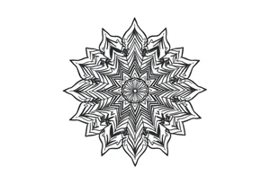 intricate mandala with sacred geometry and cosmic elements tattoo idea