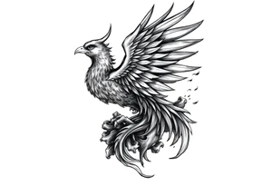 Phoenix rising from the ashes tattoo idea