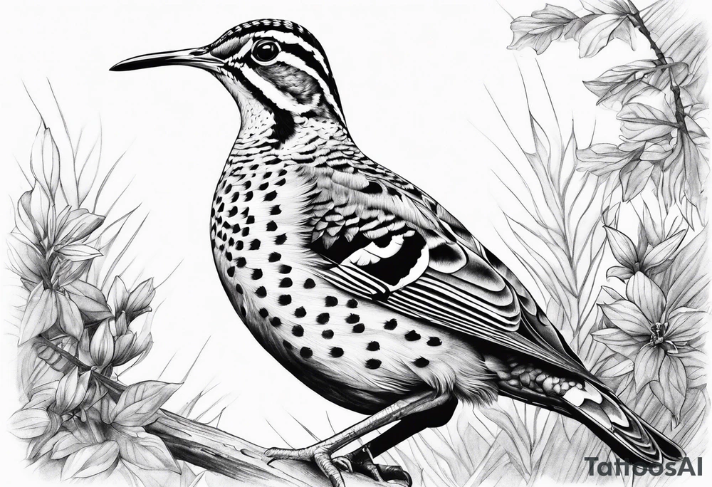 american woodcock tattoo idea
