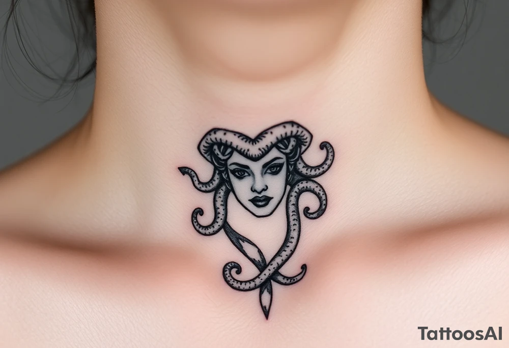 Small Medusa tattoo idea