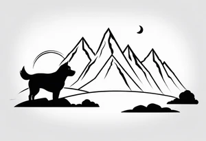 Tattoo of my dog who were a little grumpy, loved the food and the walks in the mountain tattoo idea