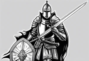 knight, crusader, sword tattoo idea