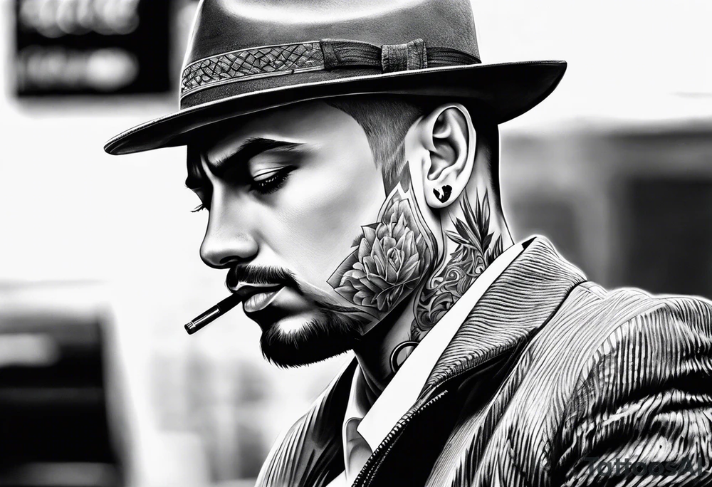 I want a tattoo to look like gangster although I am a manager tattoo idea