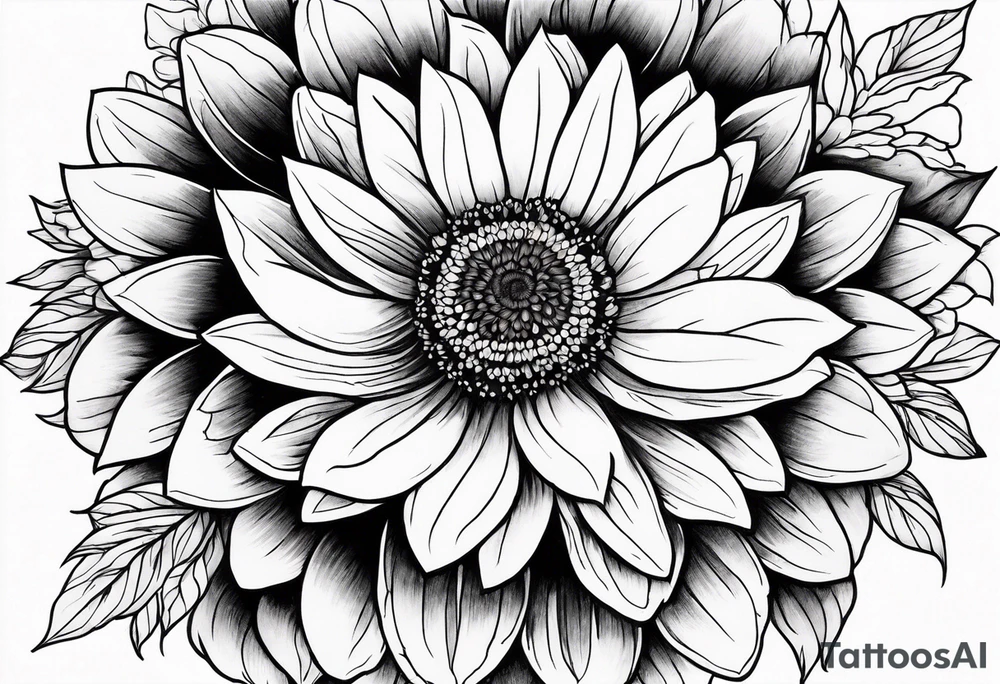 Galaxy with an Indian blanket flower tattoo idea