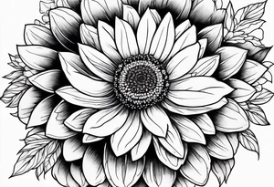 Galaxy with an Indian blanket flower tattoo idea