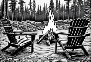 camp chairs
camp fire tattoo idea