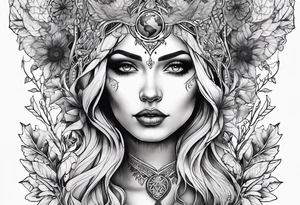 Gothic Mother Earth tattoo idea