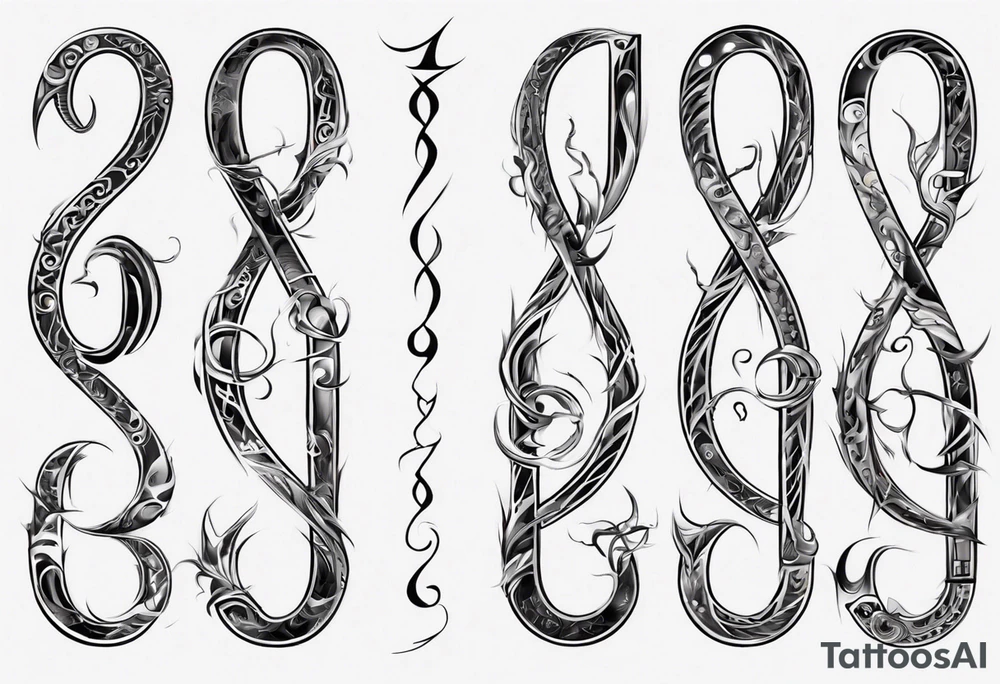 number 9 upside down and right side up connected in the middle. Tall and thin tattoo idea number 9 upside down and right side up connected in the middle. Tall and thin tattoo idea